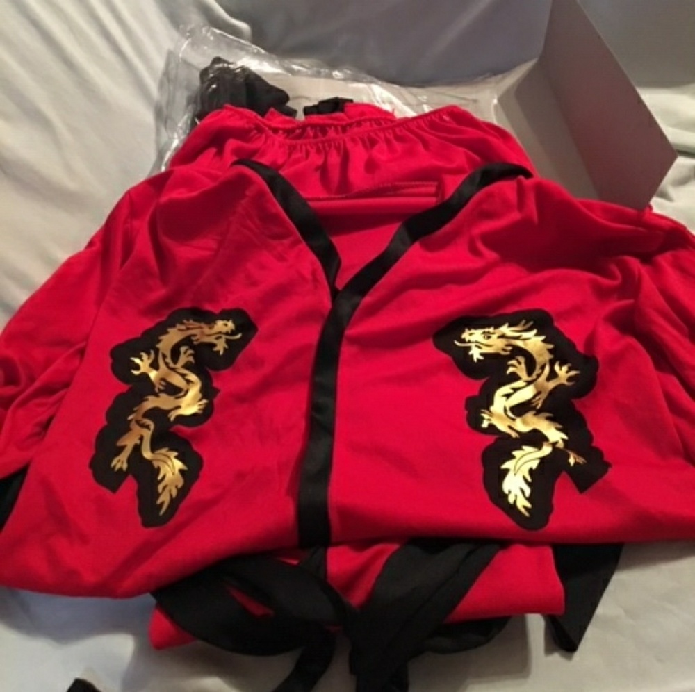Fire dragon ninja costume